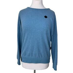 NAKETANO Brave New World Long Sleeve Crewneck Sweatshirt Blue Size Medium